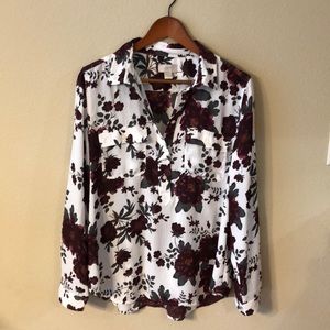 Size Large floral LOFT Blouse